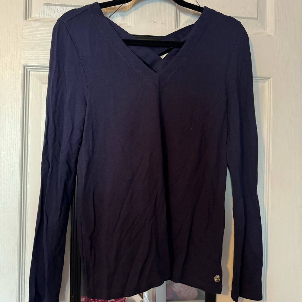 Lilly Pulitzer luxletic long sleeve criss cross back top
